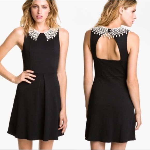 Free People Dresses & Skirts - Free People Waffle Textured Lace Collar Mini Dress Size XS